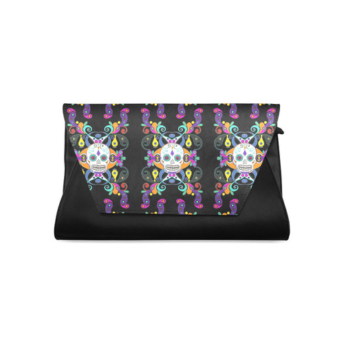 Día De Los Muertos Skulls Ornaments multicolored Clutch Bag (Model 1630)