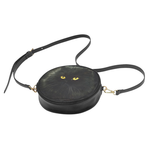 Black Cat Round Sling Bag (Model 1647)