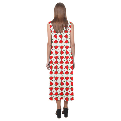 Melone Popart by Nico Bielow Phaedra Sleeveless Open Fork Long Dress (Model D08)