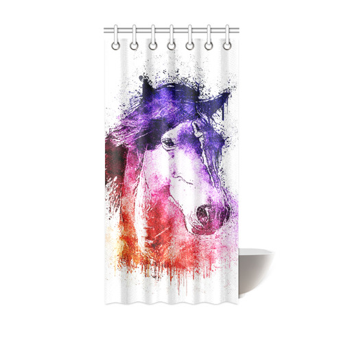 watercolor horse Shower Curtain 36"x72"