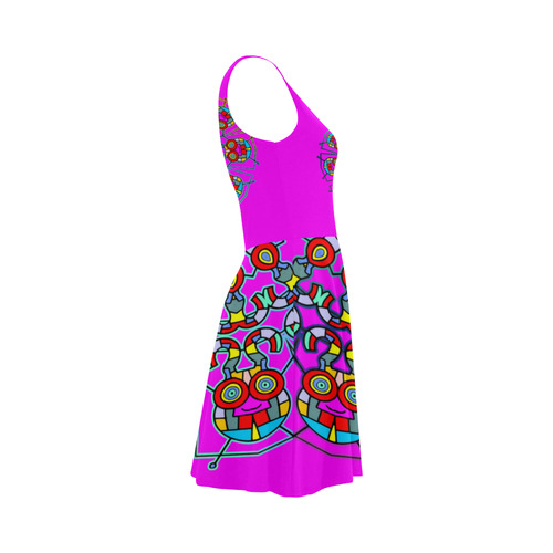 CRAZY HAPPY FREAK Mandala multicolored Atalanta Sundress (Model D04)