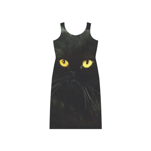 Black Cat Phaedra Sleeveless Open Fork Long Dress (Model D08)