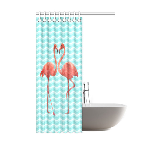 flamingo love Shower Curtain 48"x72"