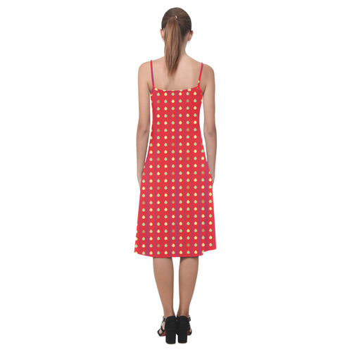Bright Strawberry Seeds Pattern Alcestis Slip Dress (Model D05)