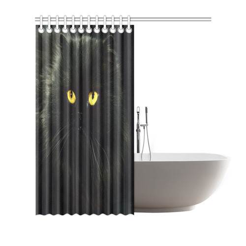 Black Cat Shower Curtain 72"x72"