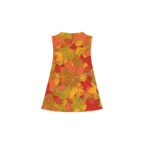 Abstract Autumn Leaf Pattern by ArtformDesigns Alcestis Slip Dress (Model D05)