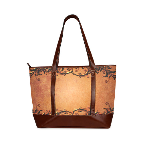 Decorative vintage design and floral elements Tote Handbag (Model 1642)
