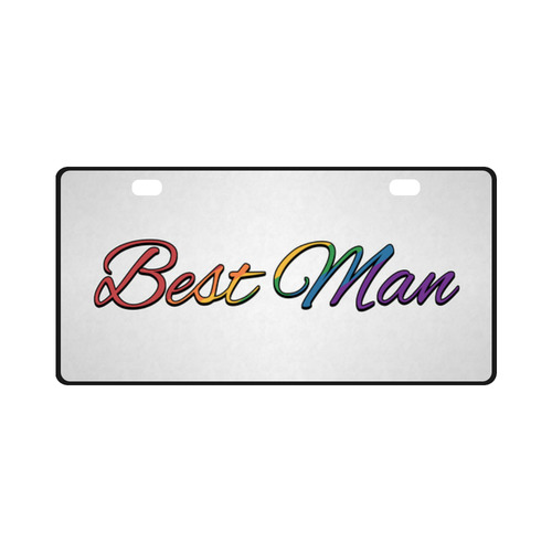 Rainbow "Best Man" License Plate