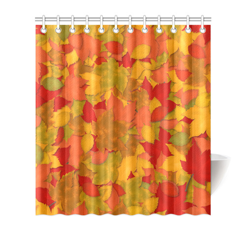 Abstract Autumn Leaf Pattern by ArtformDesigns Shower Curtain 66"x72"