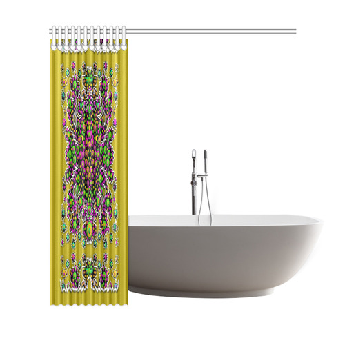 Fantasy flower peacock Mermaid with  pop art Shower Curtain 69"x72"