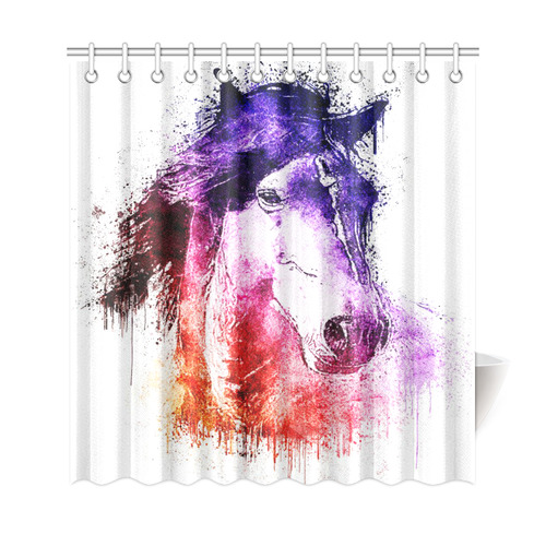 watercolor horse Shower Curtain 69"x72"