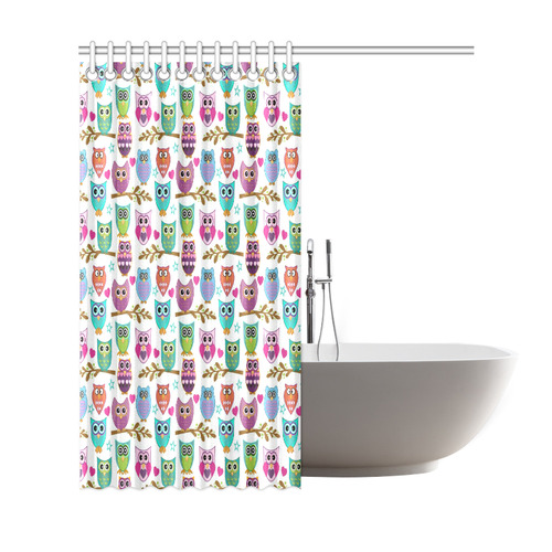 happy owls Shower Curtain 69"x72"