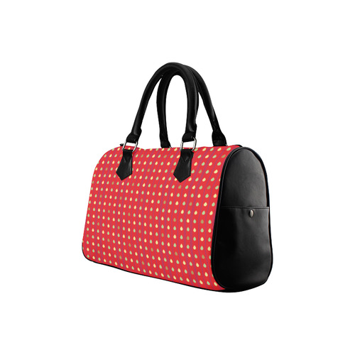 Bright Strawberry Seeds Pattern Boston Handbag (Model 1621)