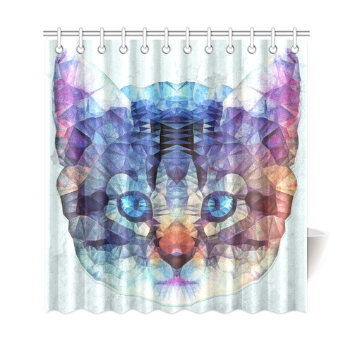 abstract kitten Shower Curtain 69"x72"