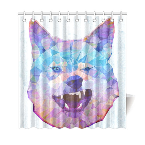 abstract wolf Shower Curtain 69"x72"