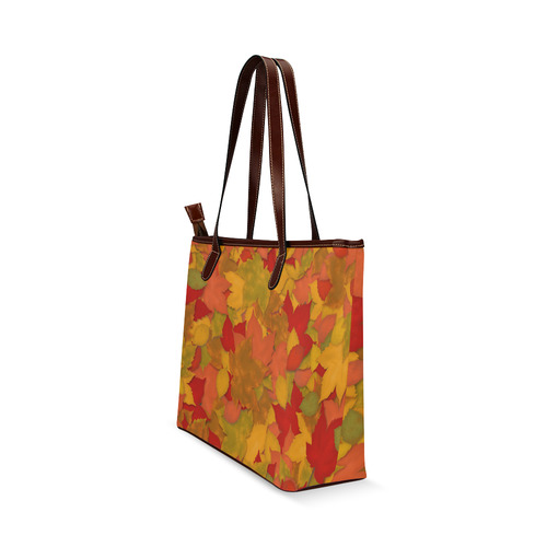 Abstract Autumn Leaf Pattern by ArtformDesigns Shoulder Tote Bag (Model 1646)