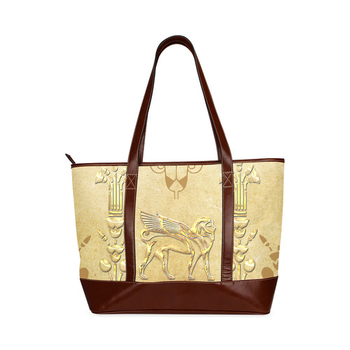 Wonderful egyptian sign in gold Tote Handbag (Model 1642)