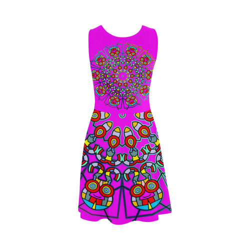 CRAZY HAPPY FREAK Mandala multicolored Atalanta Sundress (Model D04)