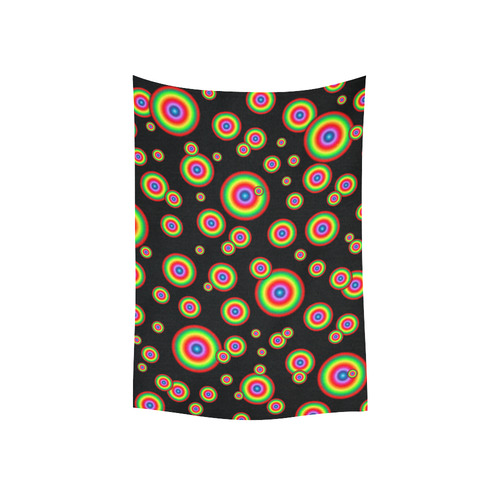 Neon Colored different sized targets Cotton Linen Wall Tapestry 40"x 60"