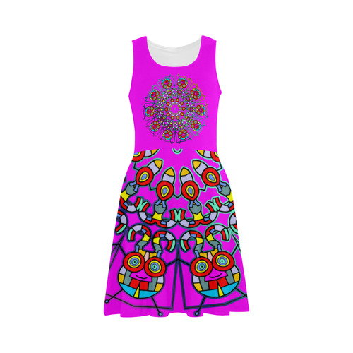 CRAZY HAPPY FREAK Mandala multicolored Atalanta Sundress (Model D04)