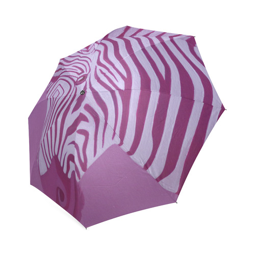 Magenta Zebra Foldable Umbrella (Model U01)