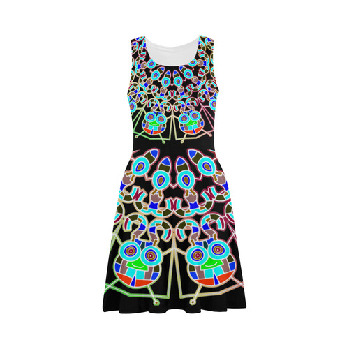 CRAZY HAPPY FREAK Mandala multicolored Atalanta Sundress (Model D04)