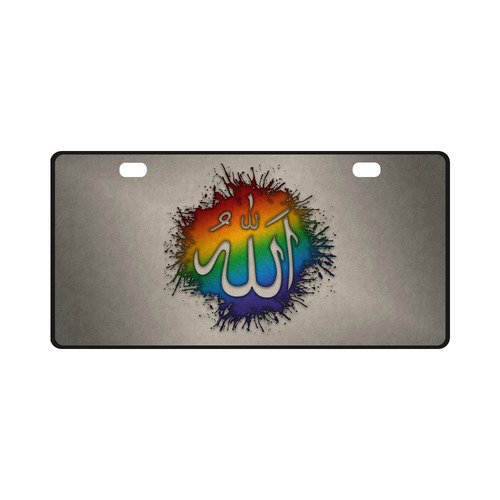 Rainbow Allah License Plate