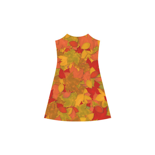 Abstract Autumn Leaf Pattern by ArtformDesigns Alcestis Slip Dress (Model D05)