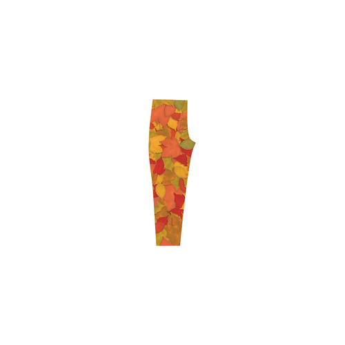 Abstract Autumn Leaf Pattern by ArtformDesigns Capri Legging (Model L02)