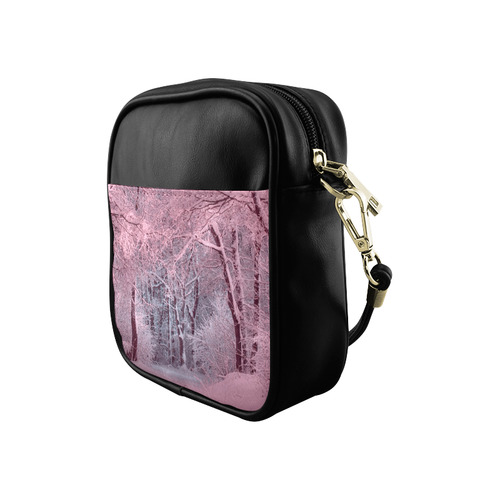 another winter wonderland  pink Sling Bag (Model 1627)