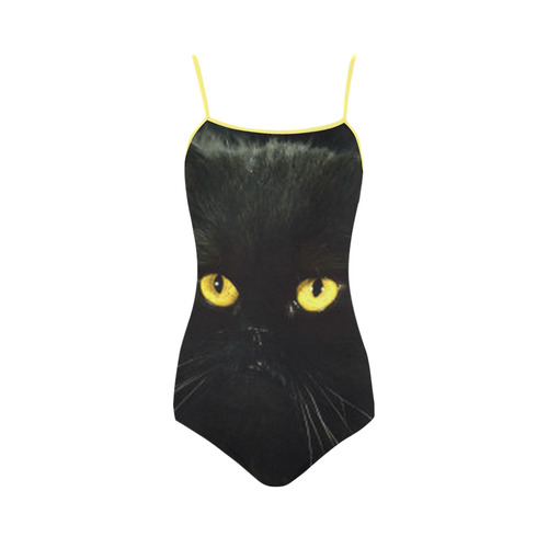 Black Cat Strap Swimsuit ( Model S05)