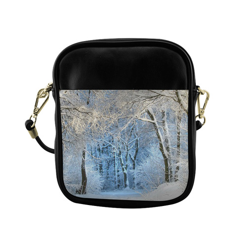 another winter wonderland  Q Sling Bag (Model 1627)