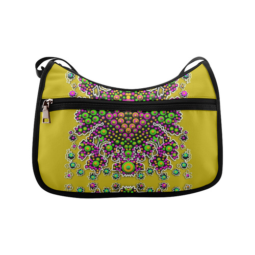 Fantasy flower peacock Mermaid with  pop art Crossbody Bags (Model 1616)