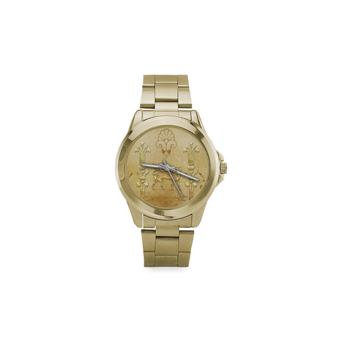 Wonderful egyptian sign in gold Custom Gilt Watch(Model 101)
