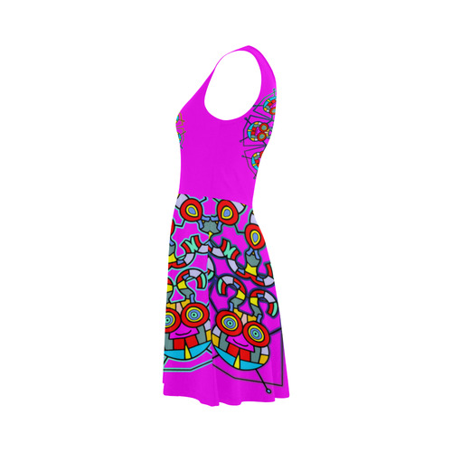 CRAZY HAPPY FREAK Mandala multicolored Atalanta Sundress (Model D04)