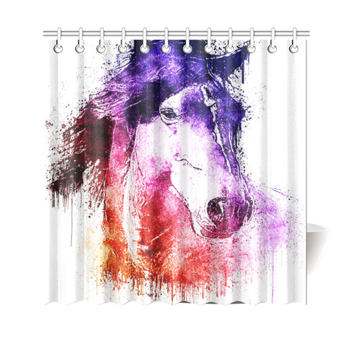 watercolor horse Shower Curtain 69"x70"