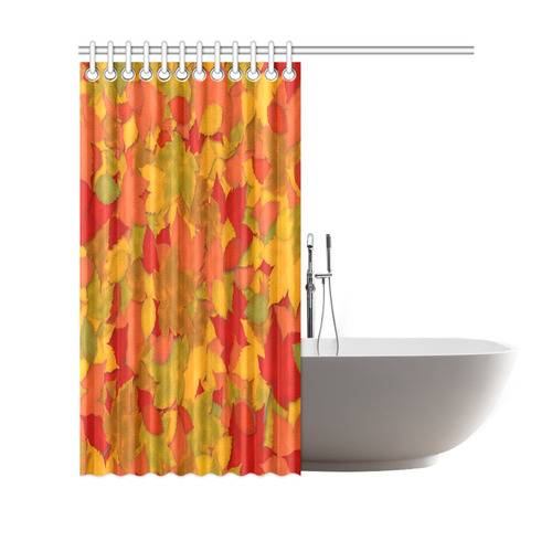 Abstract Autumn Leaf Pattern by ArtformDesigns Shower Curtain 69"x70"