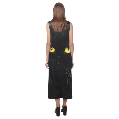 Black Cat Phaedra Sleeveless Open Fork Long Dress (Model D08)