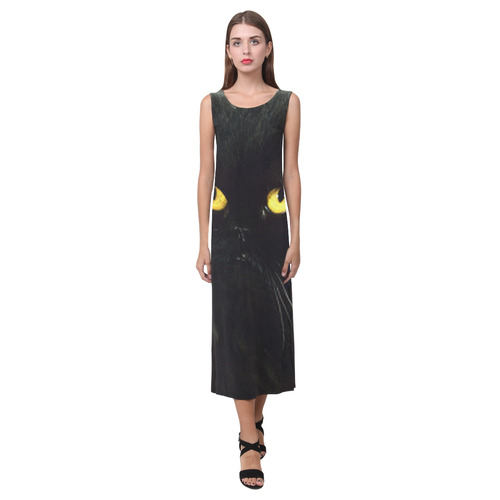 Black Cat Phaedra Sleeveless Open Fork Long Dress (Model D08)