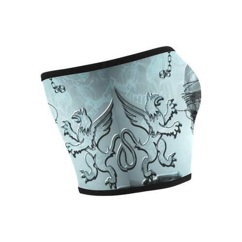 Scary skull with lion Bandeau Top