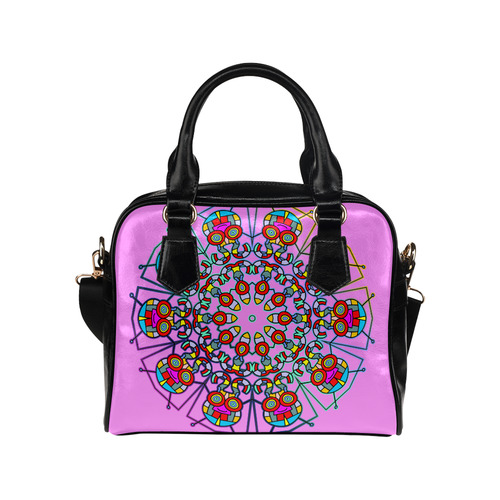 CRAZY HAPPY FREAK Mandala multicolored Shoulder Handbag (Model 1634)