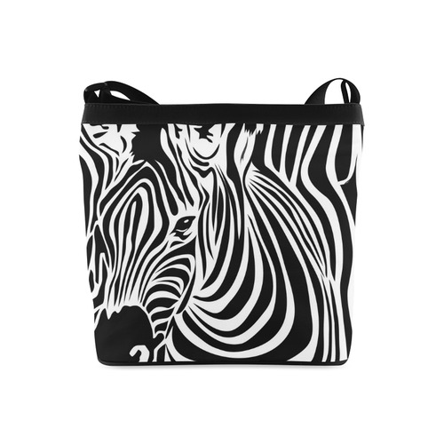 zebra opart, black and white Crossbody Bags (Model 1613)