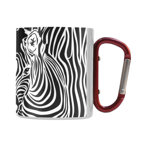 zebra opart, black and white Classic Insulated Mug(10.3OZ)