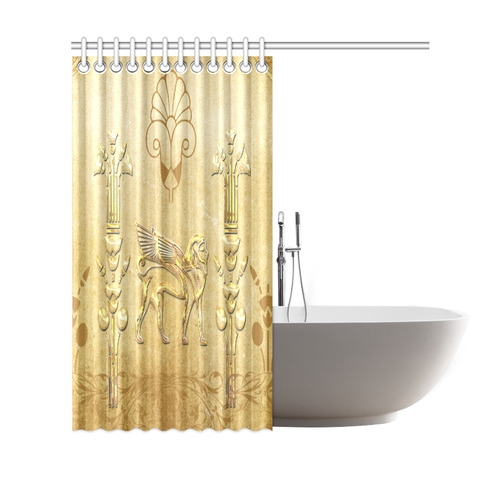 Wonderful egyptian sign in gold Shower Curtain 69"x70"