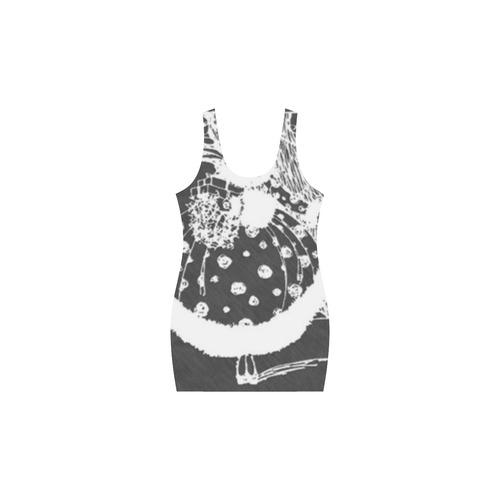 Retro Christmas Glam Chalkboard Medea Vest Dress (Model D06)