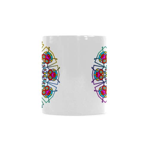 CRAZY HAPPY FREAK Mandala multicolored White Mug(11OZ)