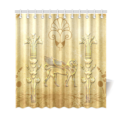 Wonderful egyptian sign in gold Shower Curtain 69"x72"