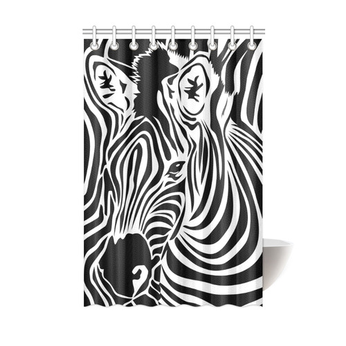 zebra opart, black and white Shower Curtain 48"x72"
