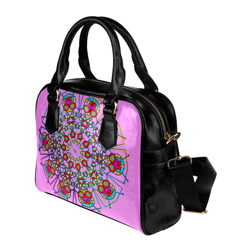 CRAZY HAPPY FREAK Mandala multicolored Shoulder Handbag (Model 1634)