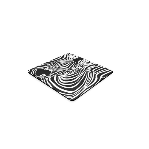 zebra opart, black and white Square Coaster